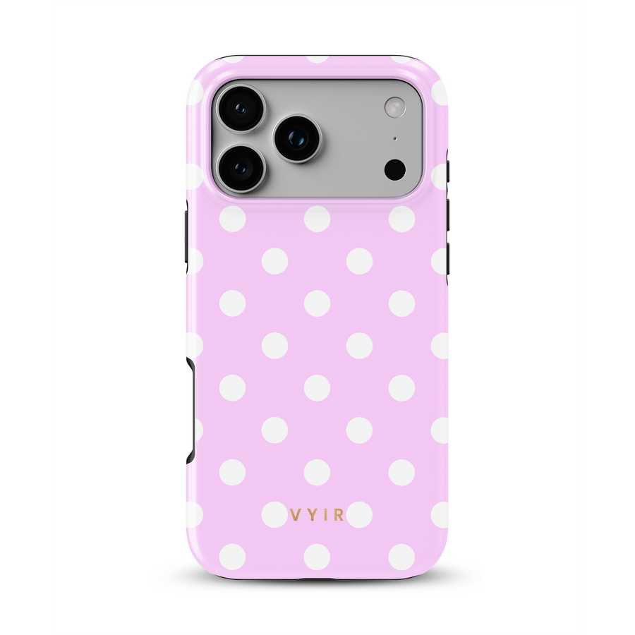 Classic Polka Dots, Pastel Pink - Tough Phone Case
