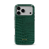 Croc Leather Print Jade - Tough Phone Case