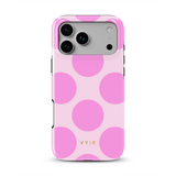 Large Polka Dots, Bubbly Pink - Tough MagSafe iPhone Case