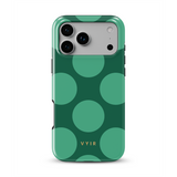 Large Polka Dots, Emerald Green - Tough MagSafe iPhone Case