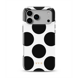 Large Polka Dots, Mono Black - Tough MagSafe iPhone Case