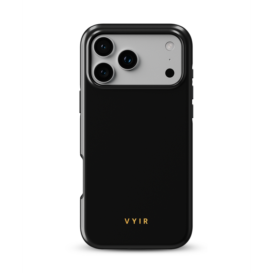 VYIR Signature Solid Colors, Black - Tough MagSafe iPhone Case