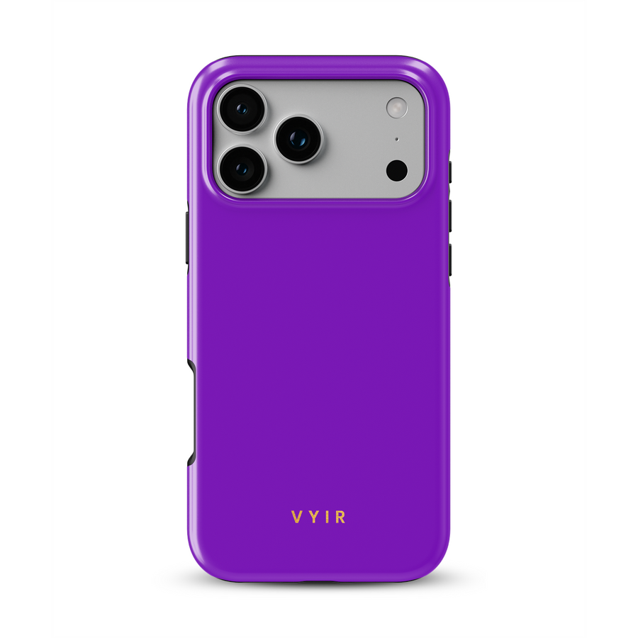 VYIR Signature Solid Colors, Purple - Tough MagSafe iPhone Case