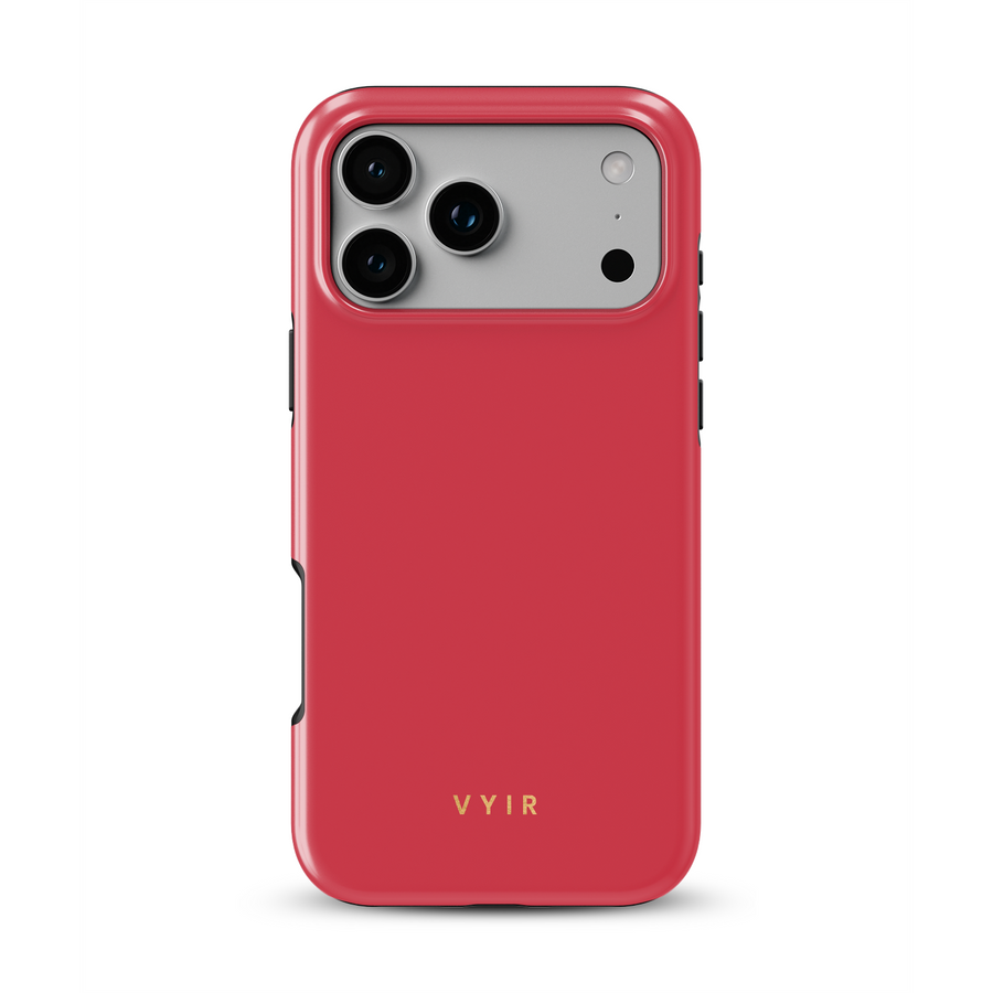 VYIR Signature Solid Colors, Red - Tough MagSafe iPhone Case