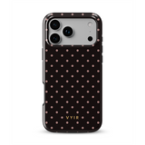 Tiny Polka Dots, Chocolate - Tough MagSafe iPhone Case