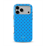 Tiny Polka Dots, Electric Blue - Tough MagSafe iPhone Case