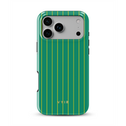 Vertical Stripes, Goldline Green - Shockproof Phone Case - VYIR