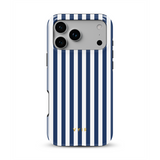 Vertical Stripes, Old Money Blue - Tough Phone Case