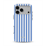 Vertical Stripes, Parisian Blue - Tough Phone Case