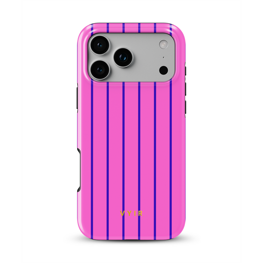 Vertical Stripes, Pink Curtains - Tough MagSafe iPhone Case
