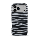 Zebra Gleam Silver - Tough MagSafe iPhone Case