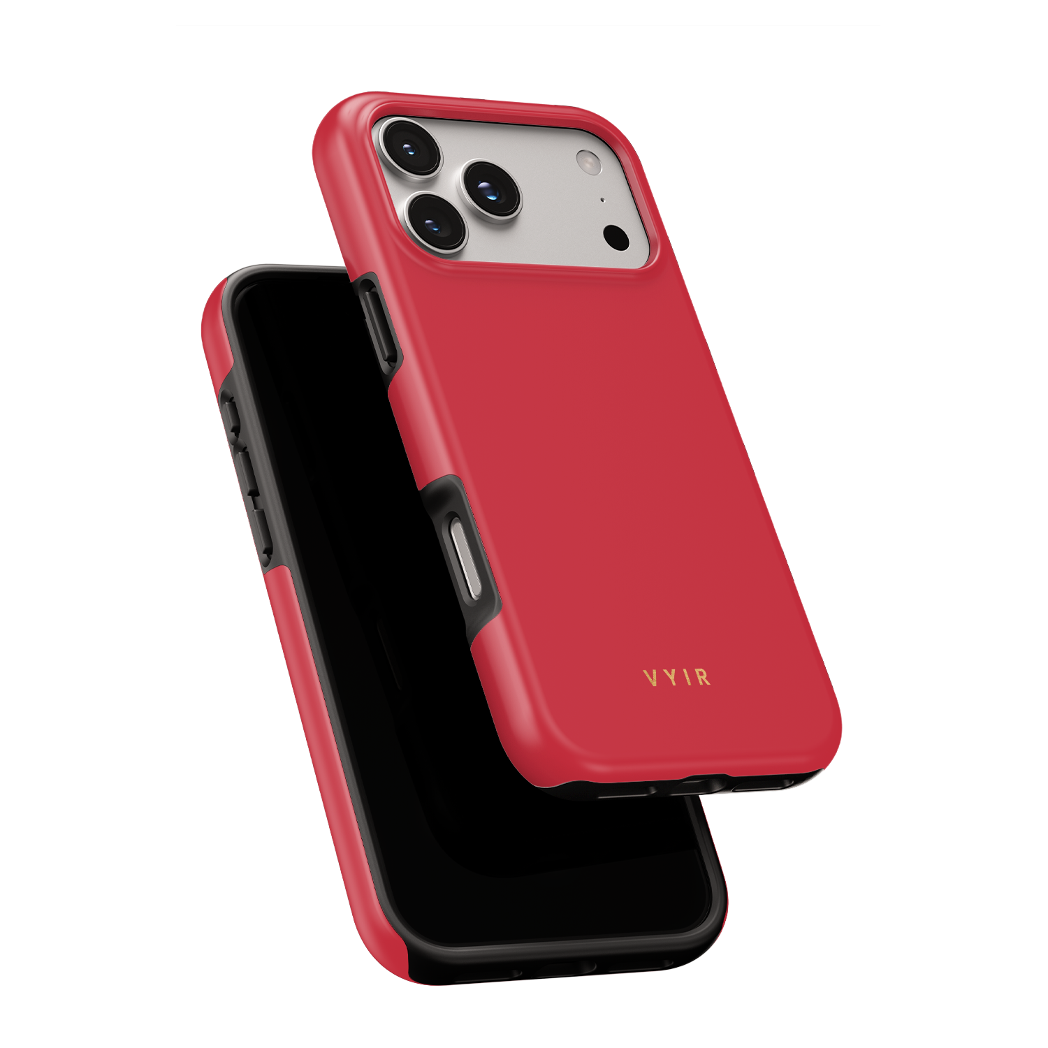 VYIR Signature Solid Colors, Red - Shockproof MagSafe iPhone Case - VYIR