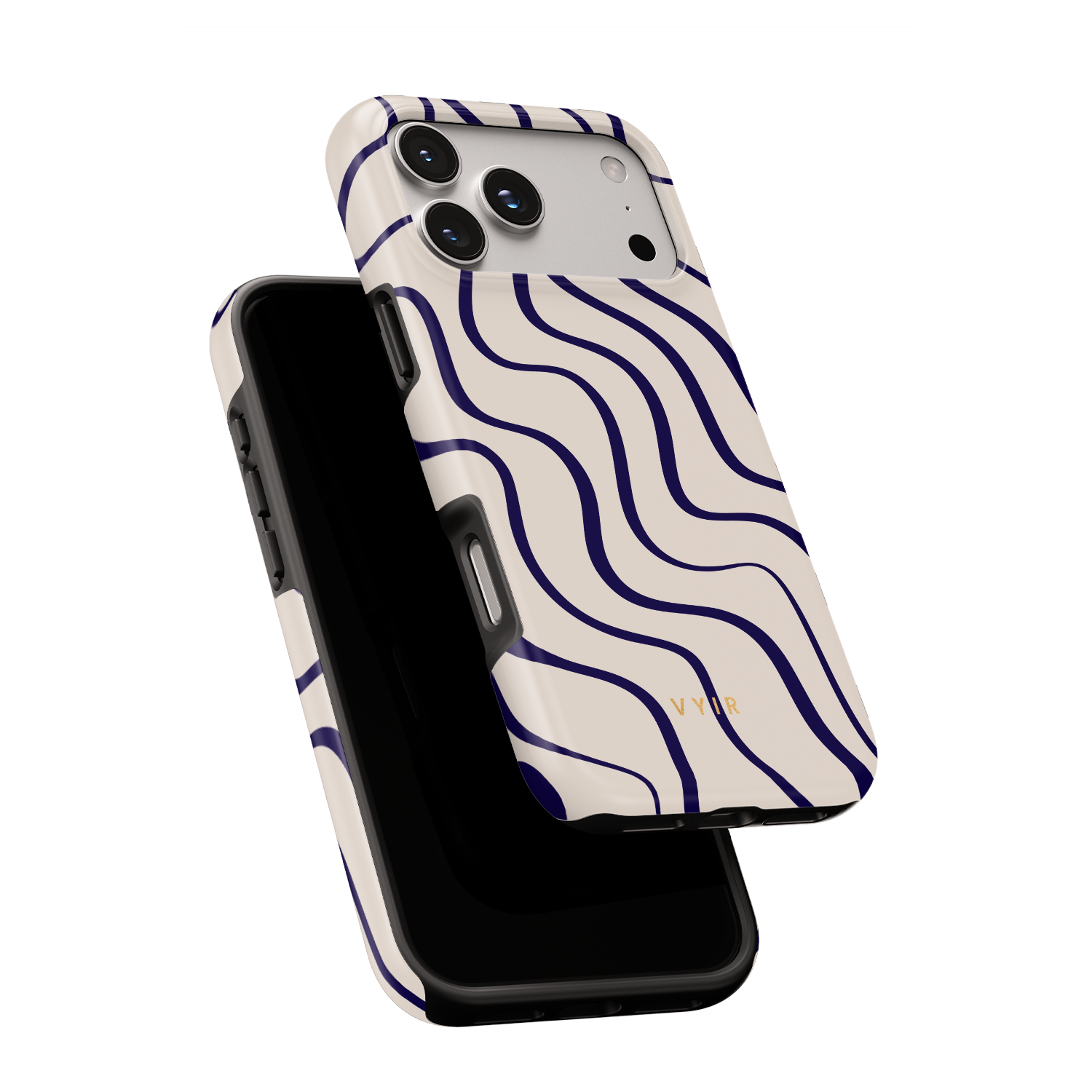 Swirl Lines, Old Money - Shockproof MagSafe iPhone Case - VYIR