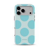Big Polka Dots, Lagoon - Tough MagSafe iPhone Case