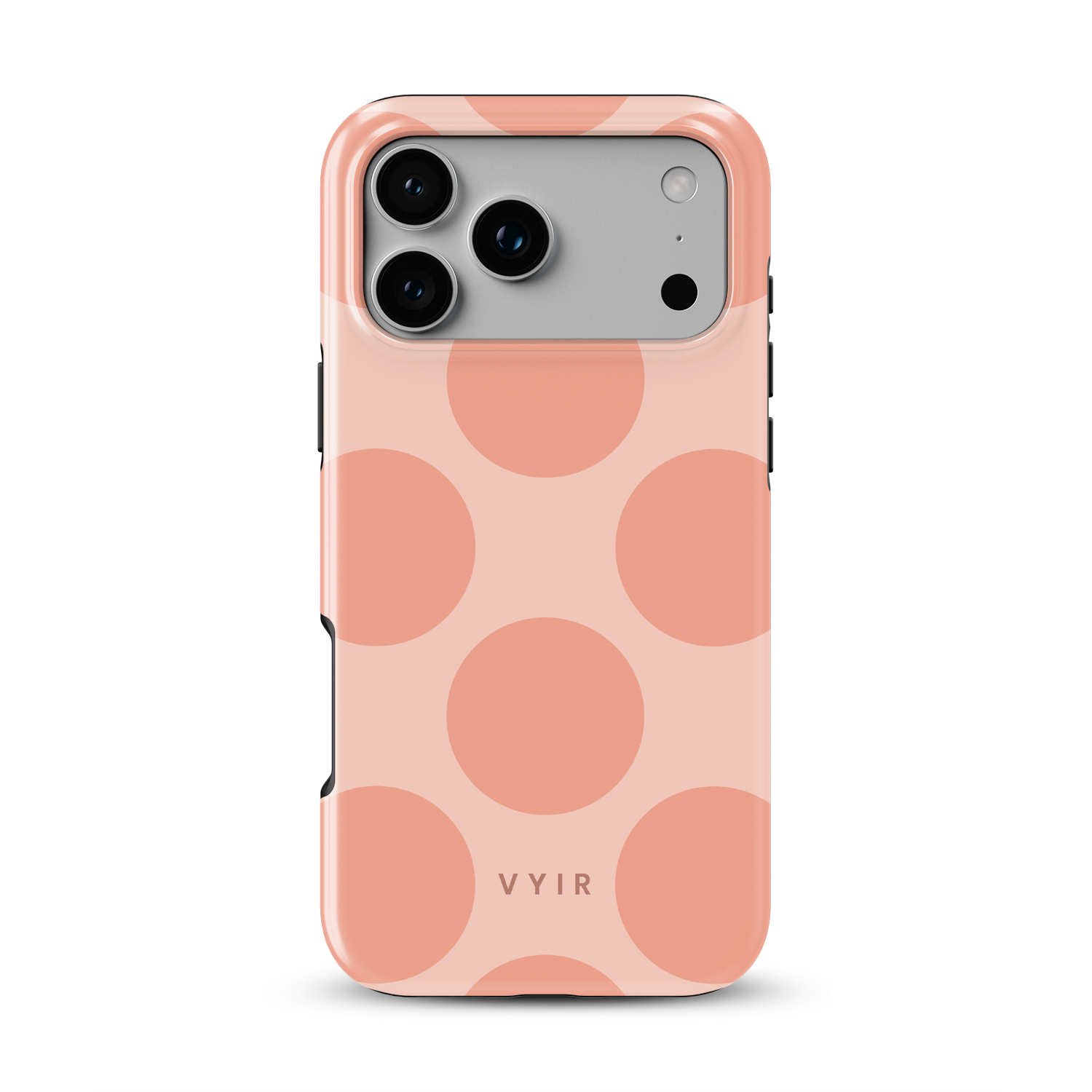Big Polka Dots, Peach Pop - Shockproof iPhone Case - VYIR