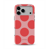Big Polka Dots, Cherry Blush - Tough MagSafe iPhone Case