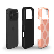 Big Polka Dots, Peach Pop - Shockproof iPhone Case - VYIR
