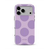 Big Polka Dots, Lilac - Tough iPhone Case