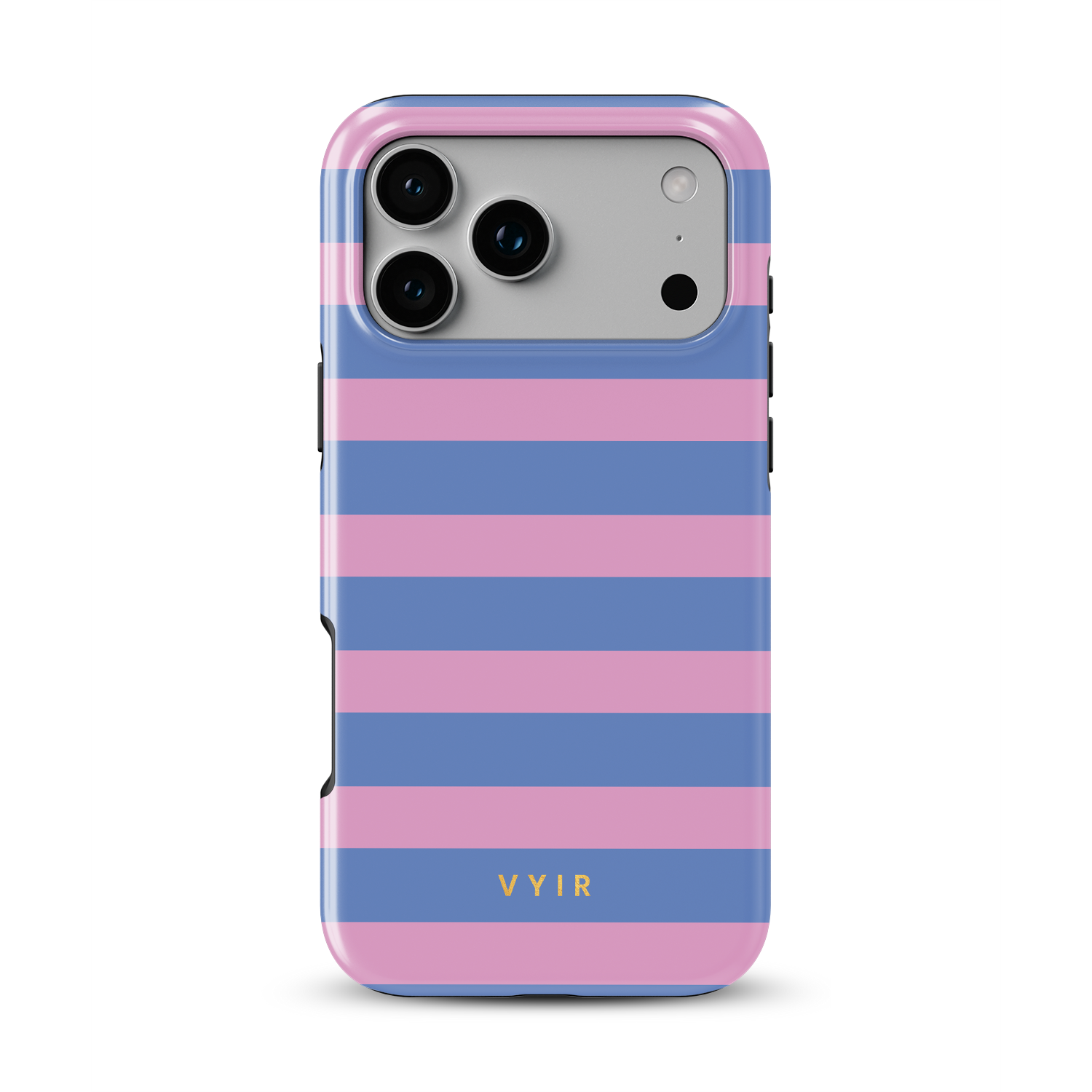 Horizontal Stripes, Periwinkle Dream - Shockproof MagSafe iPhone Case - VYIR