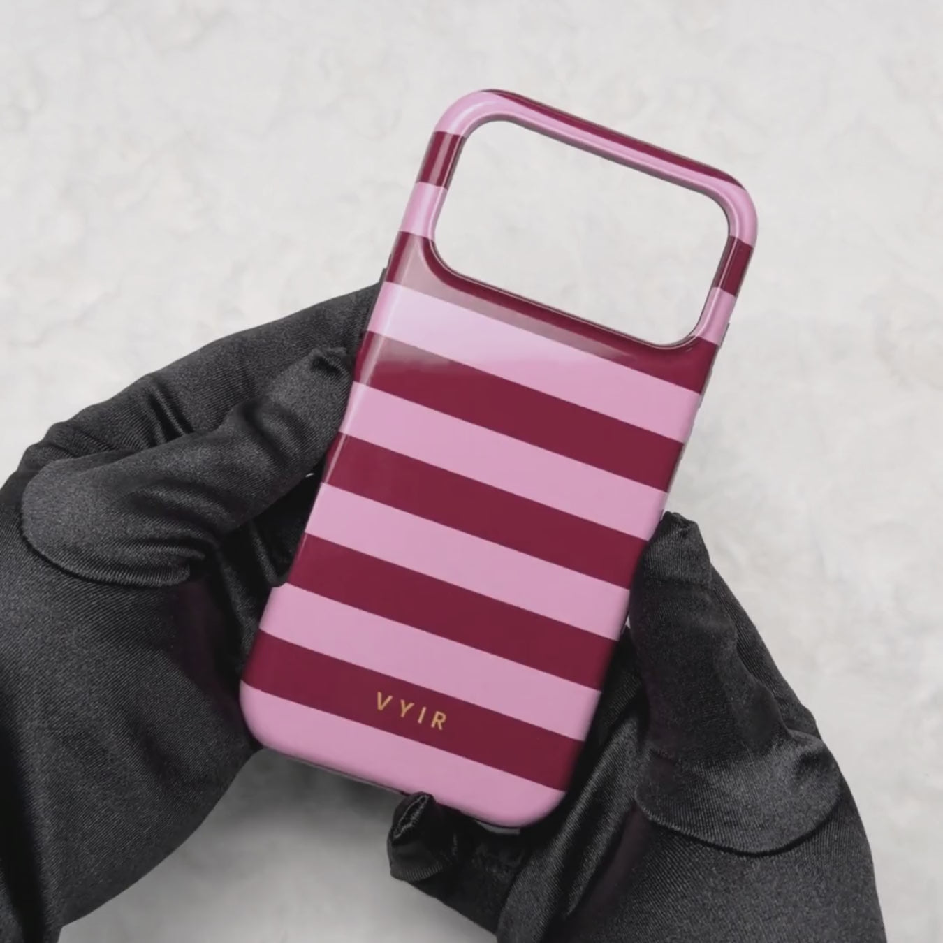 Horizontal Stripes, Candy Pink - Tough Phone Case