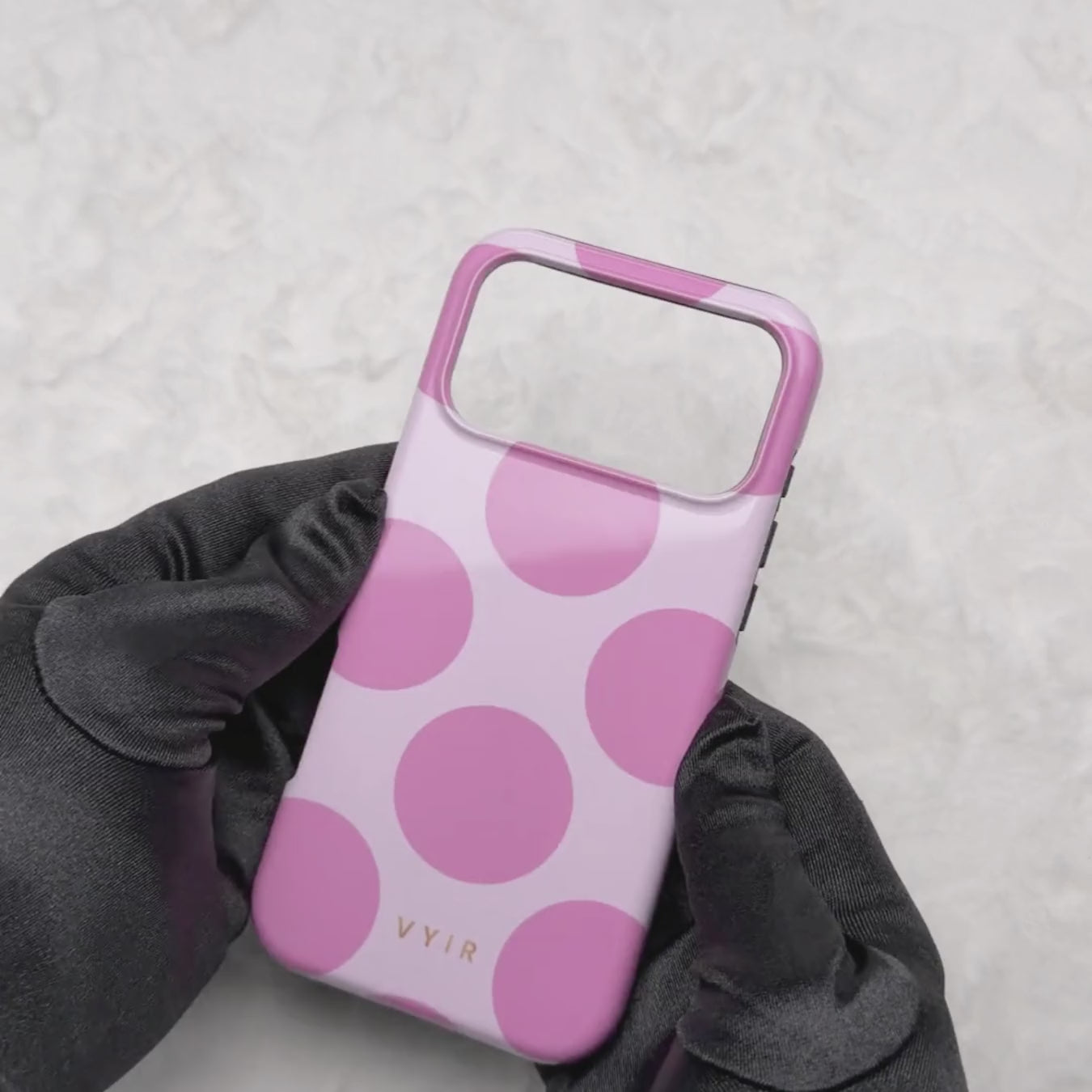 Large Polka Dots, Bubbly Pink - Tough Phone Case