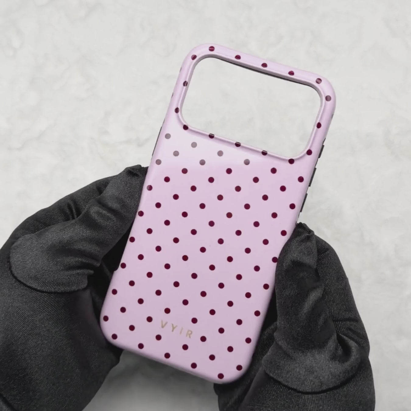 Tiny Polka Dots, Candy Pink - Tough Phone Case
