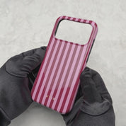 Vertical Stripes, Candy Pink - Tough Phone Case